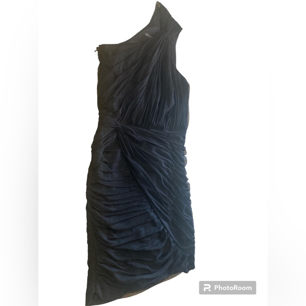 Armani Exchange black one shoulder dress size 6